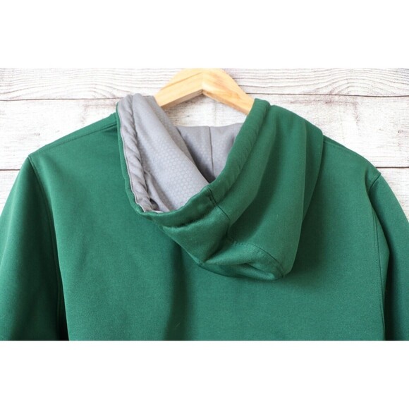 Under Armour Medium Green Gray Pullover Hoodie Small Cut Flaw - Picture 10 of 10